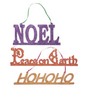 Festlige juleskilte med glimmer – perfekt til julehygge og gavepynt