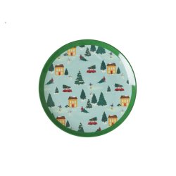 RICE desserttallerken med Happy Holiday print – 16 cm