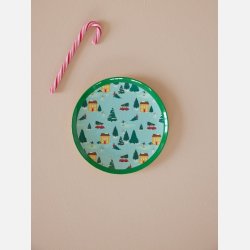 Farverig melamintallerken fra RICE – perfekt til julehygge